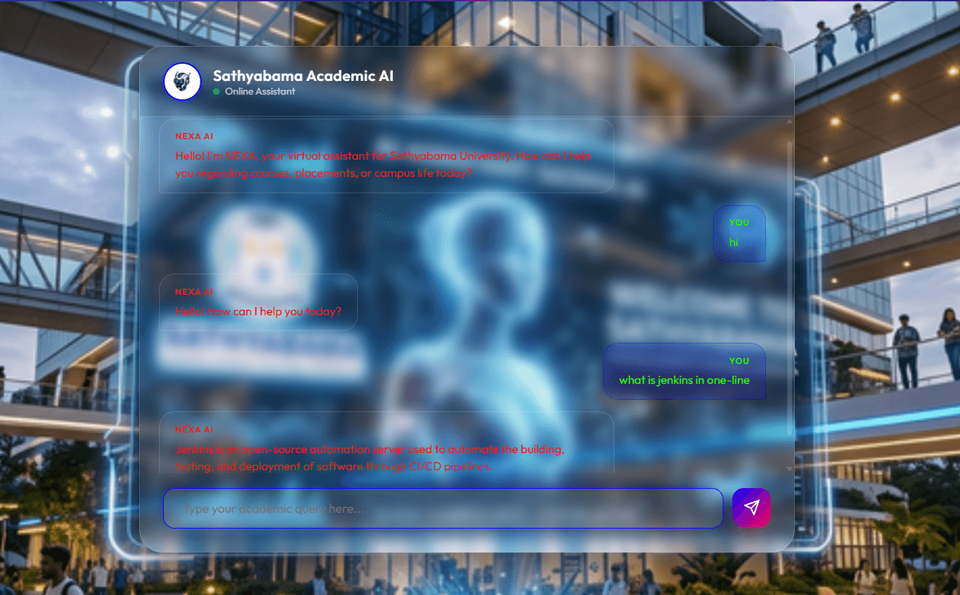 Sathyabama AI Chatbot preview